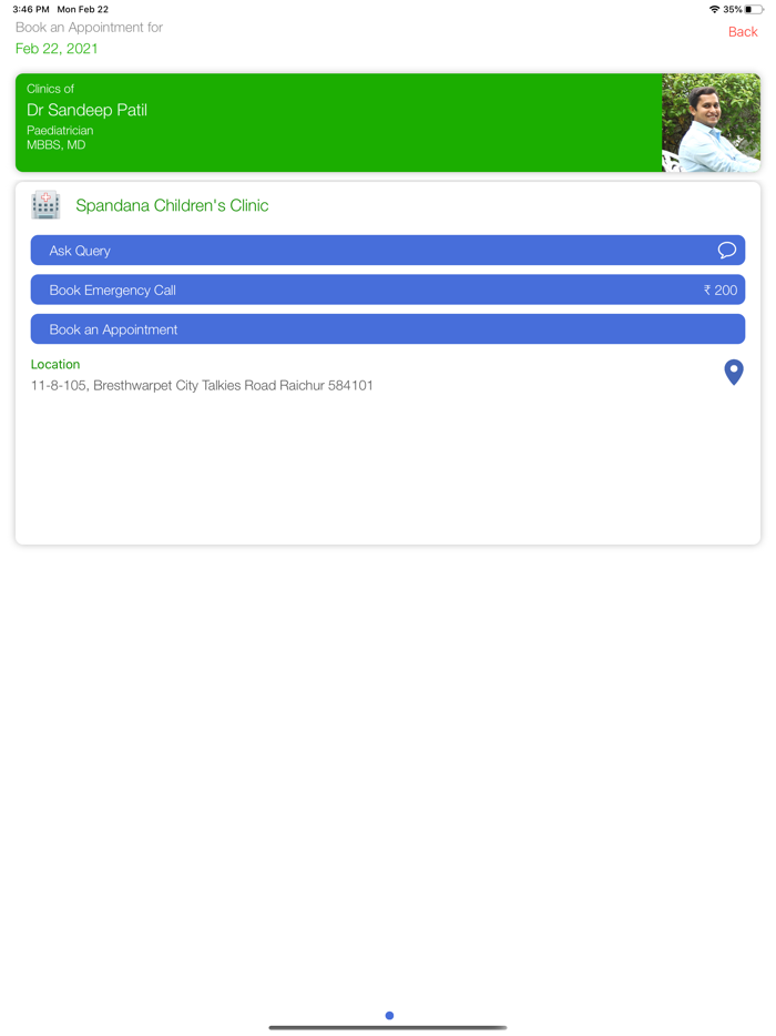 Spandana children’s clinic