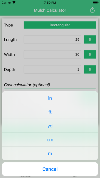 Mulch Calculator - Landscape screenshot 3