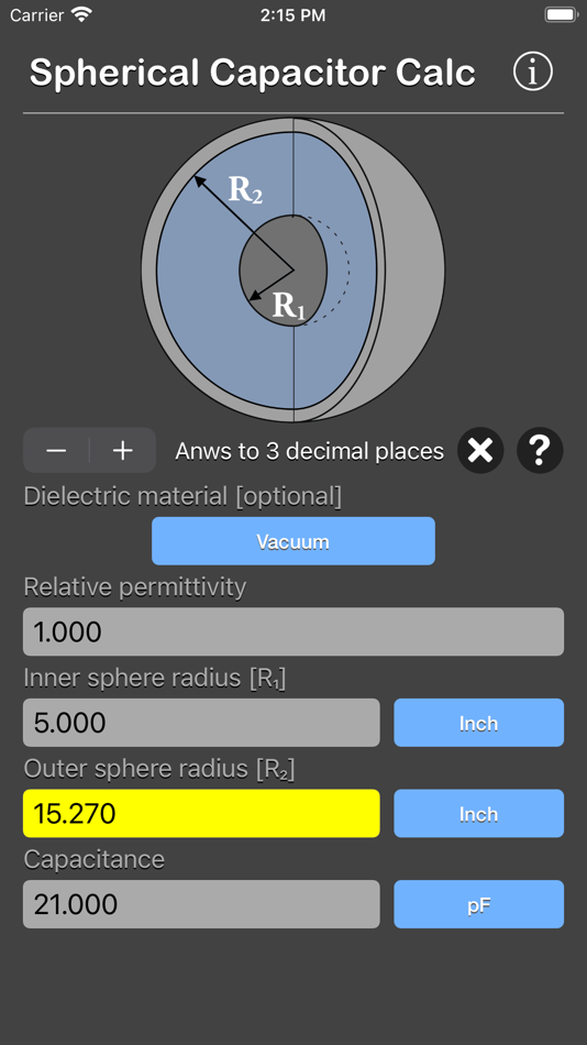 #10. Spherical Capacitor Calculator (iOS) 由: Nitrio