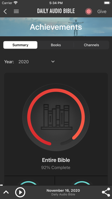 Daily Audio Bible Mobile App Screenshot