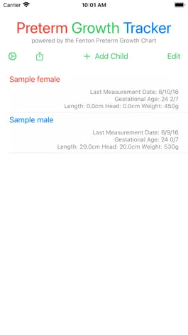 Game screenshot Preterm Growth Tracker apk