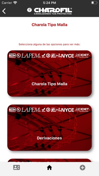 Charofil App v2.0 Screenshot