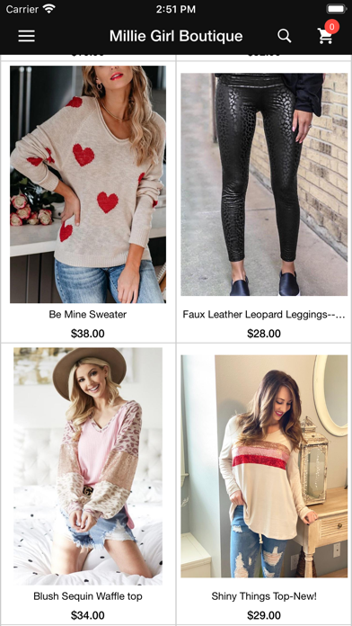 Millie Girl Boutique Screenshot