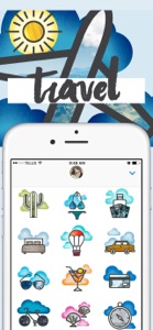 Travel-Moji Texting Stickers screenshot #1 for iPhone