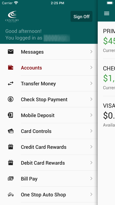 Century CU Mobile Screenshot