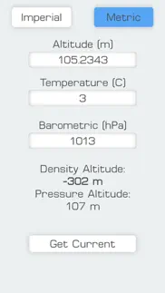 density altitude meter iphone screenshot 2