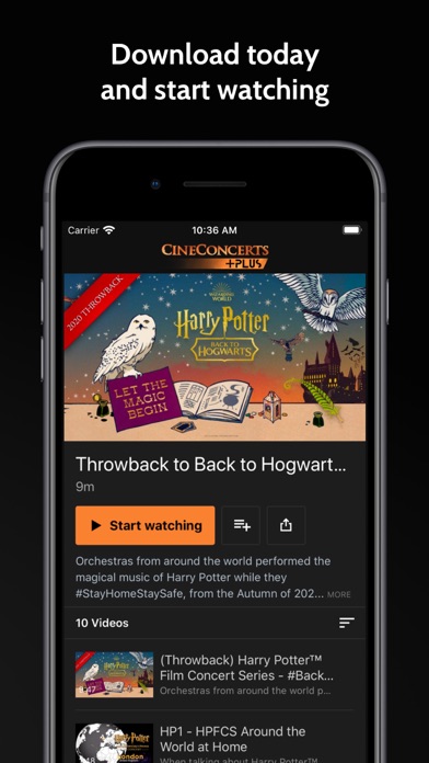CineConcerts +Plus Screenshot