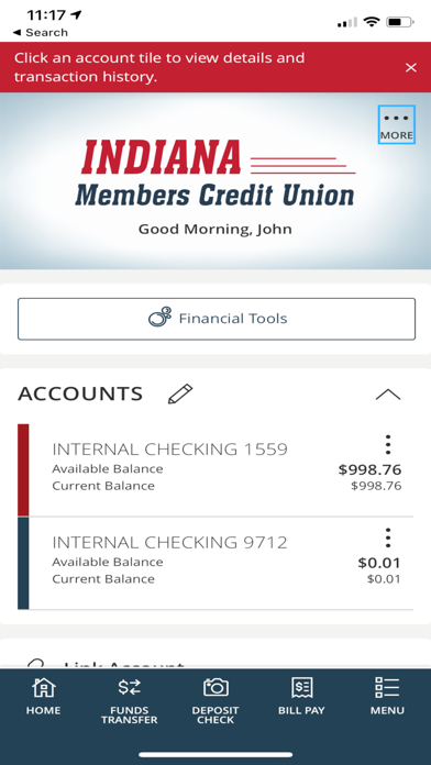 Indiana Members CU Screenshot