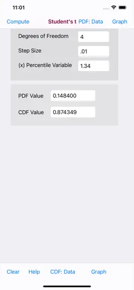 Game screenshot Student's t Probability apk
