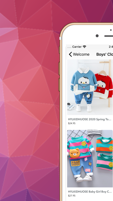 Kids Clothing Fashion Shop Screenshot