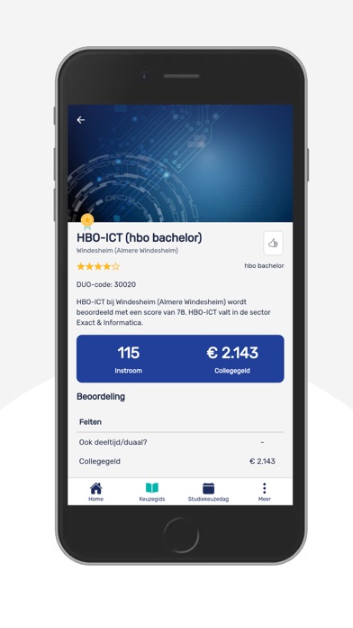 Studiekeuzeapp Screenshot