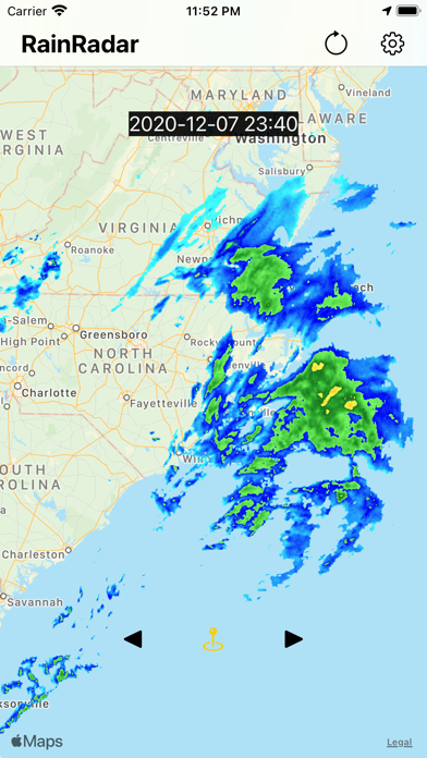 World Rain Radar Screenshot