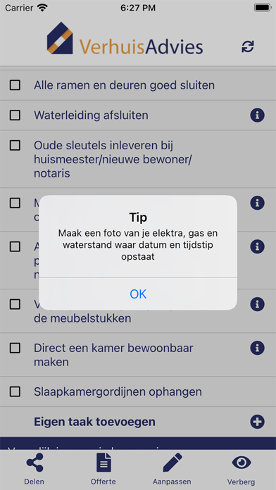 VerhuisAdvies Screenshot