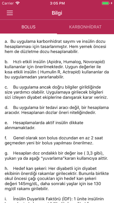 Karbonhidrat-Bolus Hesaplayıcı Screenshot