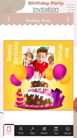 Game screenshot Birthday Party Cards & Frames apk