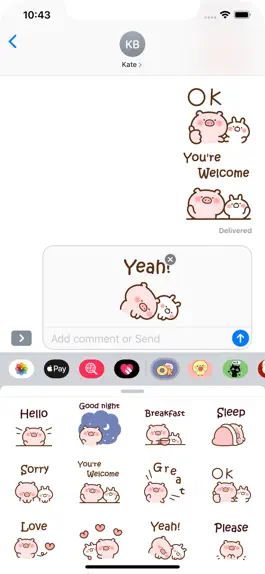 Game screenshot Cool Pets (Pig) Stickers pack hack