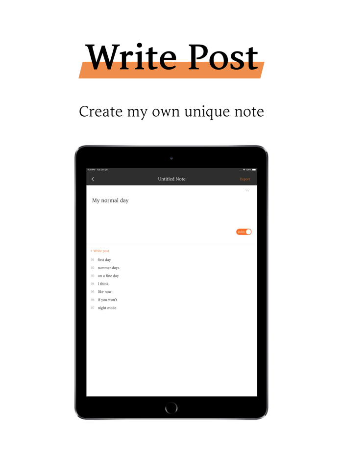 Untitled Note - memo writing