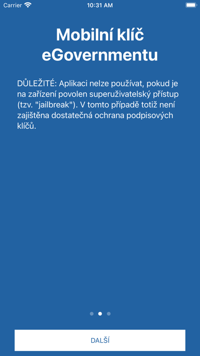 Screenshot #2 pour Mobilní klíč eGovernmentu