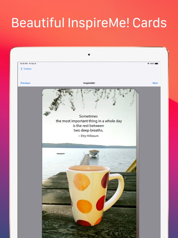InspireMe! Cards iPad screenshot 1 - Business app
