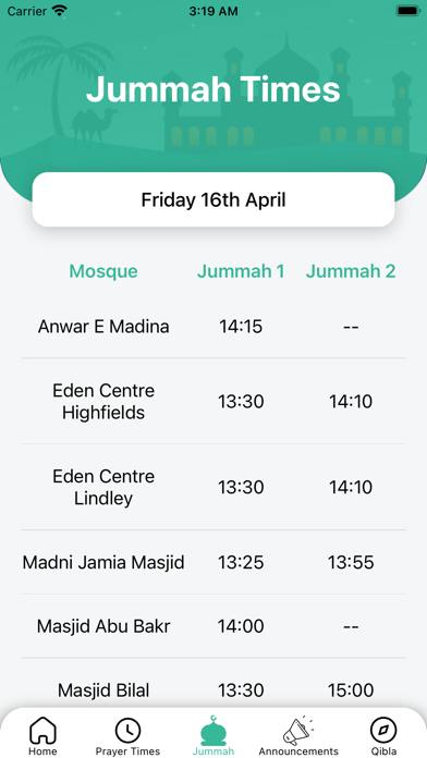 Huddersfield Prayer Times Screenshot
