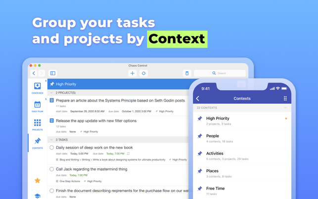 ‎Chaos Control™: GTD Task List Screenshot