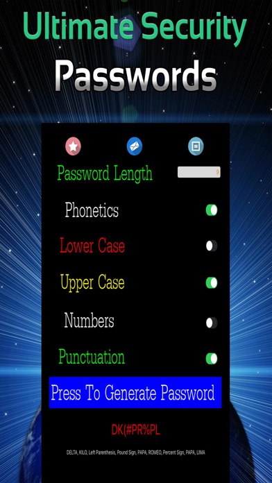 Passwords Security Generator Screenshot