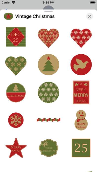 Screenshot #1 pour Vintage Xmas Stickers
