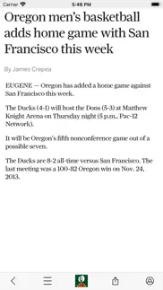 ducks basketball news iphone screenshot 2