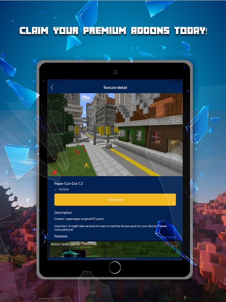 MC Addons for Minecraft PE App for iPhone Free Download