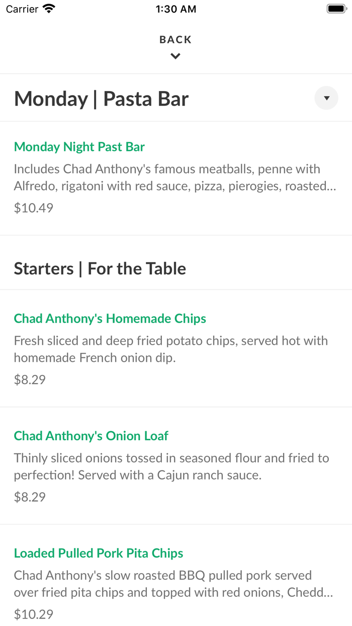 Chad Anthonys Italian Grille