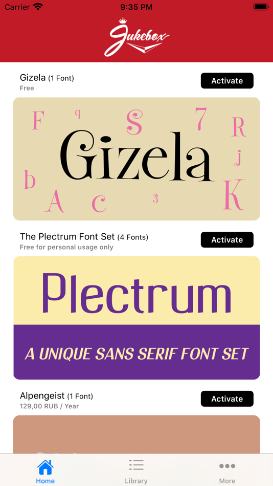 #1. Jukebox Fonts (iOS) Podle: Mister Retro