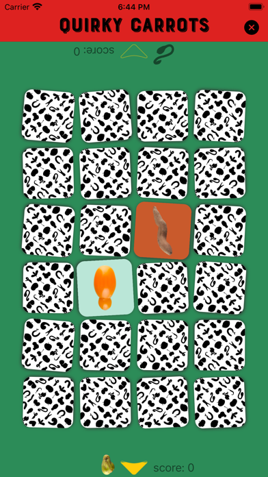 Quirky Carrots Memory Game screenshot 1