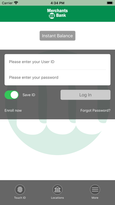 Merchants Bank Mobile Banking Screenshot