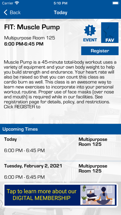 Duke University MyRec Mobile Screenshot