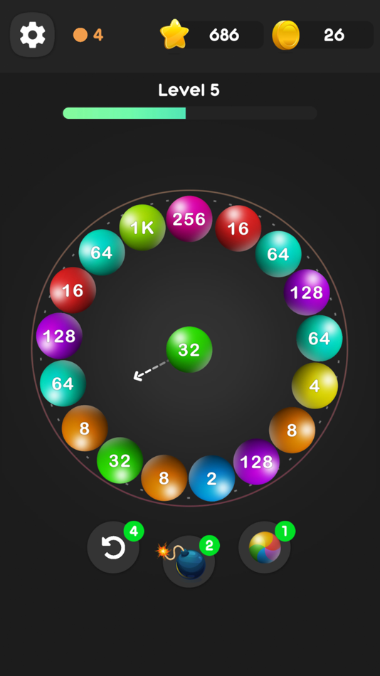 #3. Roll Merge Balls 2048 Puzzle (iOS) 由: Nguyen Thanh