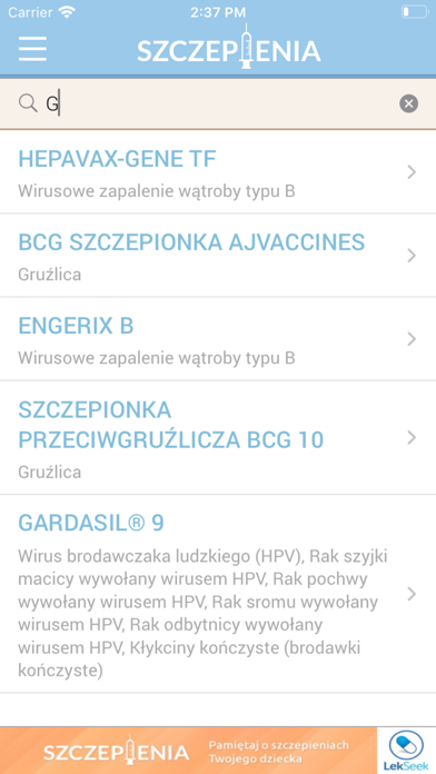 Szczepienia Screenshot