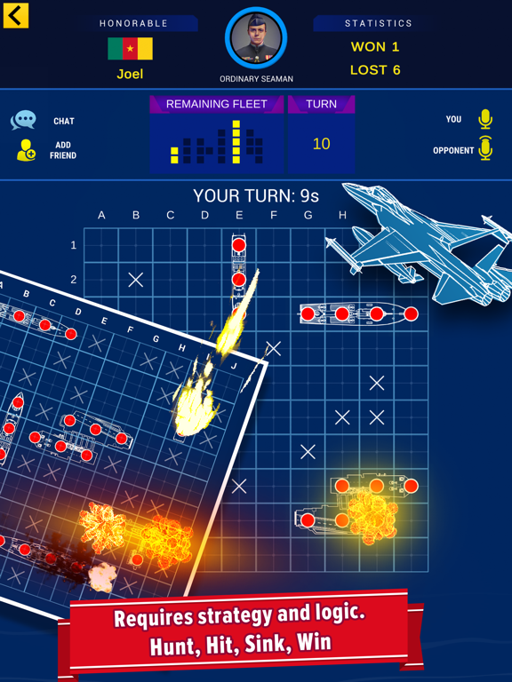 Warship Battle: Battle at sea iPad screenshot 4 - Games app