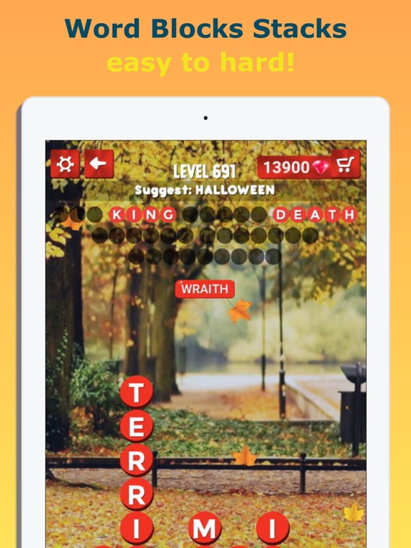 Screenshot #5 pour Word Blocks Stacks