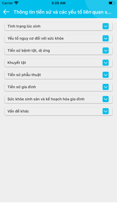 Thông tin hồ sơ sức khoẻ Screenshot