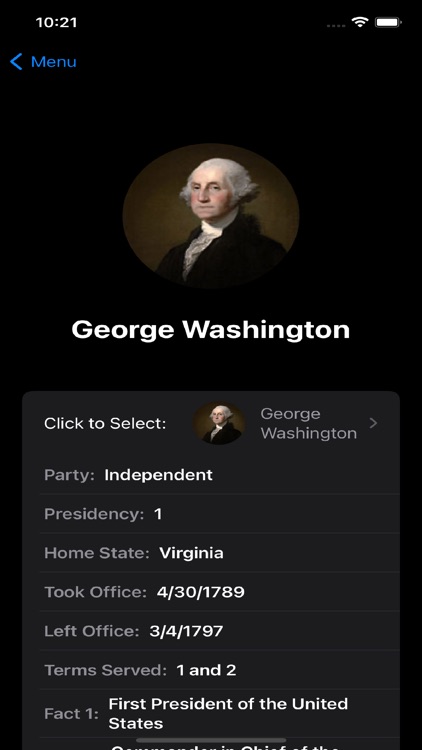 US Presidents Learn and Quiz