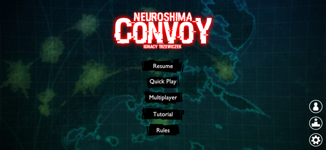 Capture d'écran du jeu de cartes Neuroshima Convoy