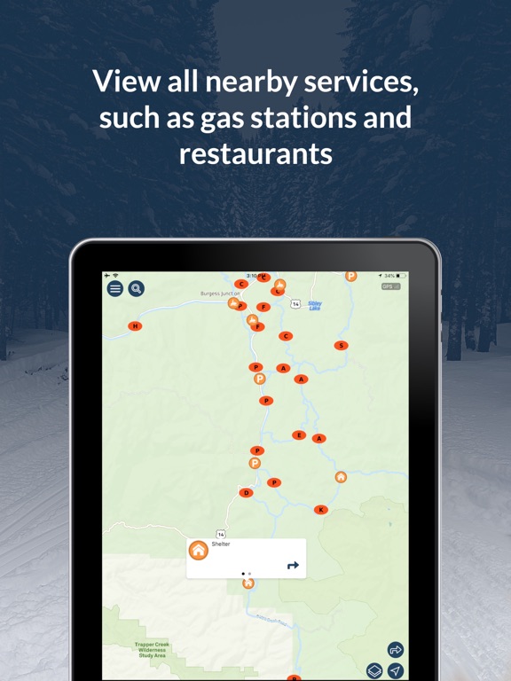 Screenshot #6 pour RideOnWYO SnowmobileTrails