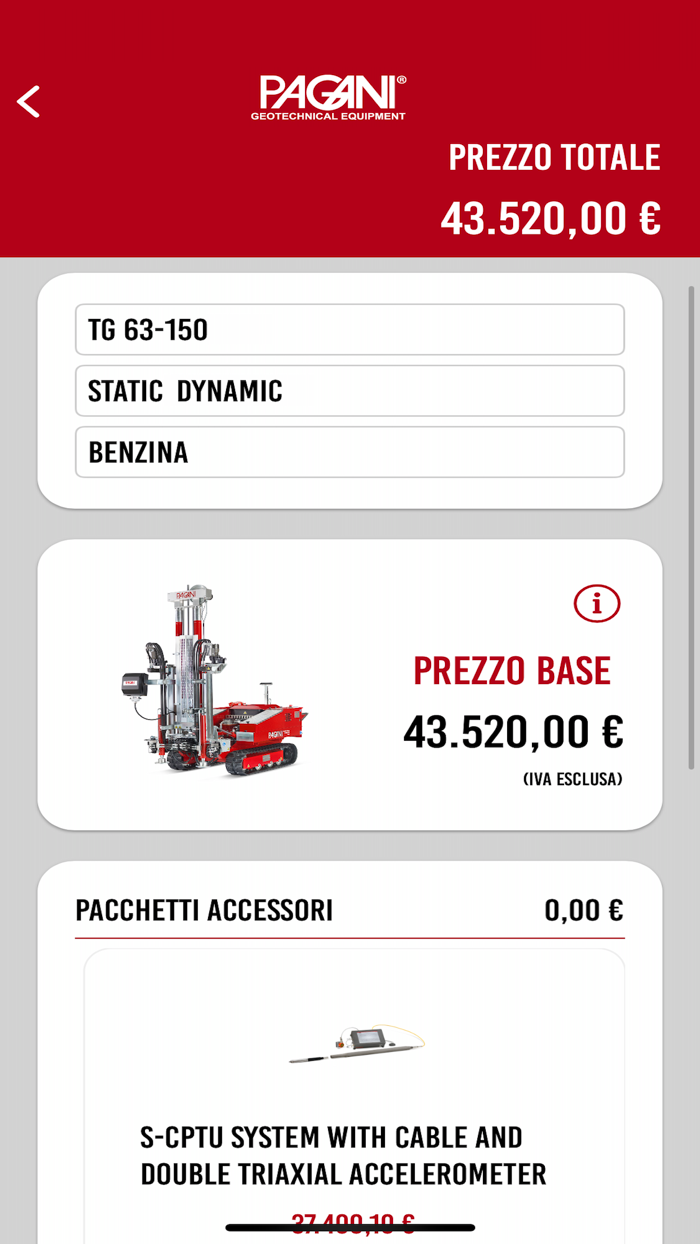 Pagani Configurator