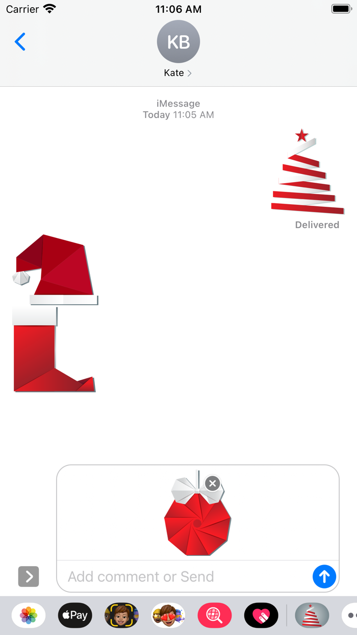 Christmas Origami - Fx Sticker