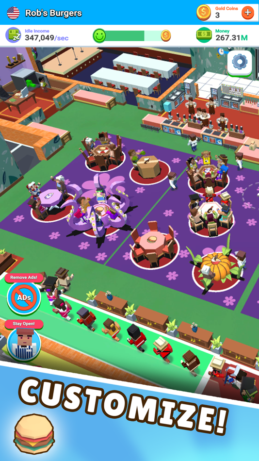 #6. Idle Diner: Restaurant game (iOS) 由: Playstack Ltd