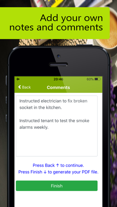 Landlords Electrical Checklist Screenshot