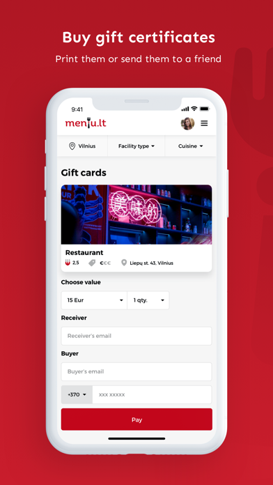Meniu.lt - maistas į namus Screenshot
