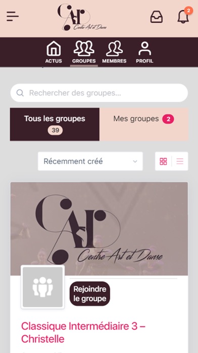Centre Art et Danse Screenshot