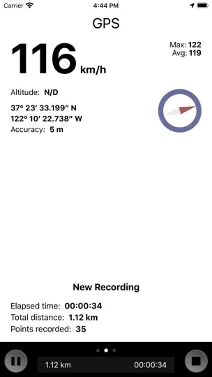 Screenshot von GPS Stone auf dem iPhone 2