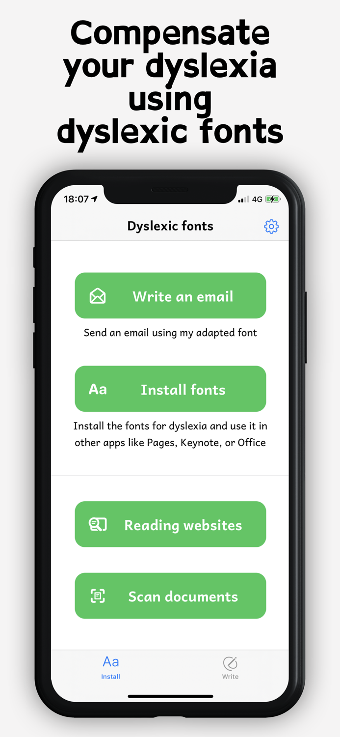 Dyslexia font writing doc help